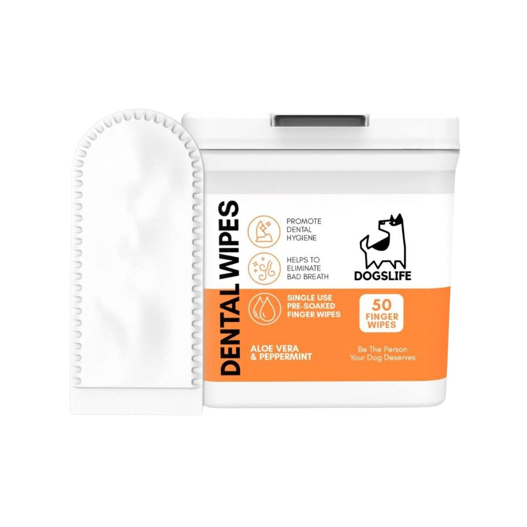 DogsLife Dog Dental Wipes - Open Box