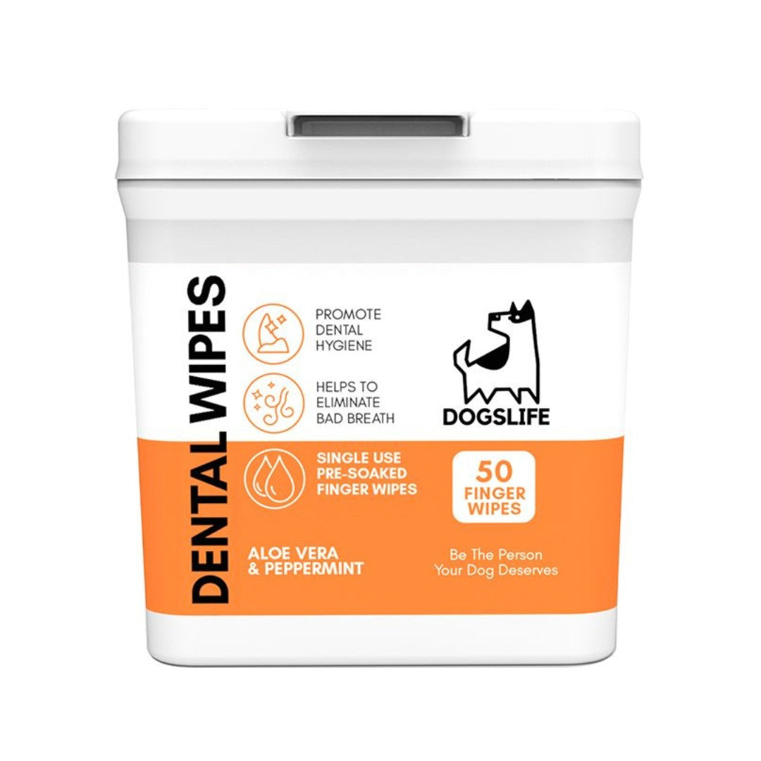 DogsLife Dog Dental Wipes - Front Pack