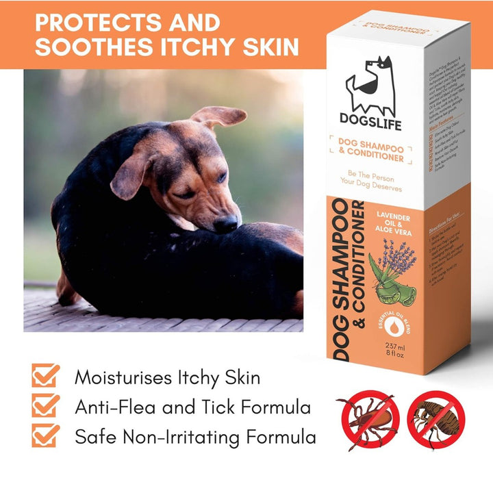 DogsLife Dog Shampoo & Conditioner - Anti Flea