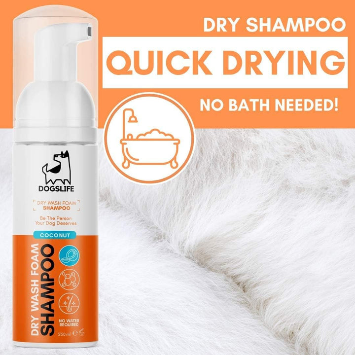 DogsLife Dry Wash Coconut Dog Shampoo