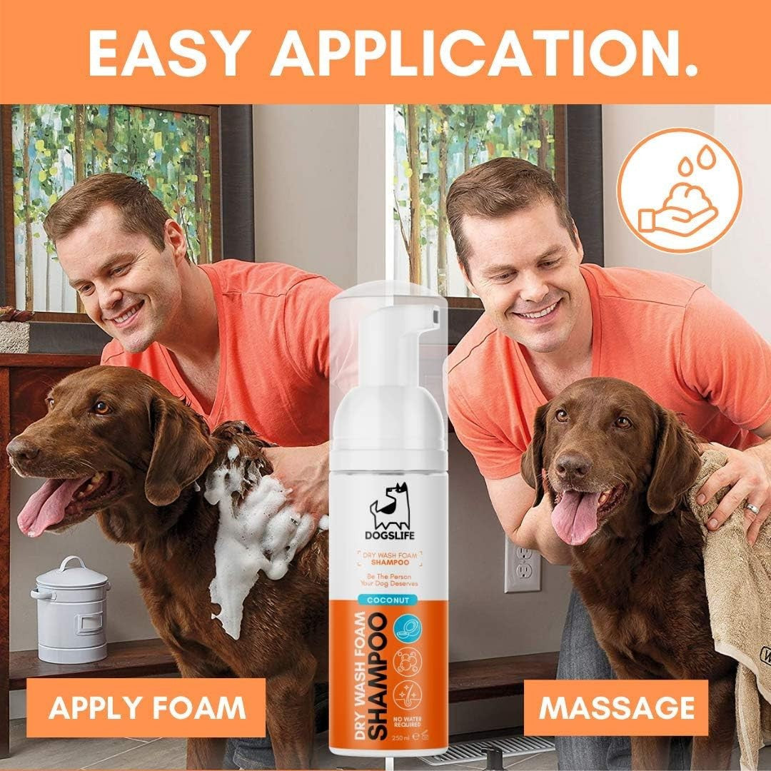 DogsLife Dry Wash Coconut Dog Shampoo how to use
