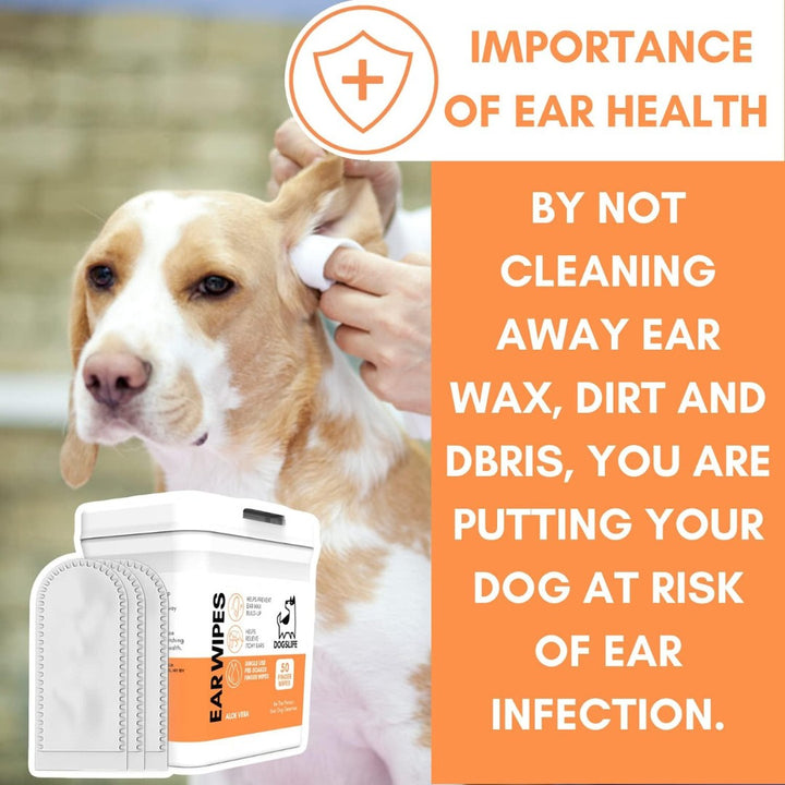 DogsLife Dog Ear Wipes Aloe Vera - important dog ear health