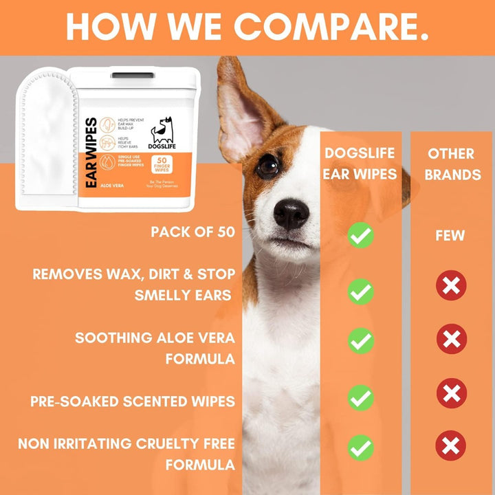 DogsLife Dog Ear Wipes Aloe Vera - Compare with other products 