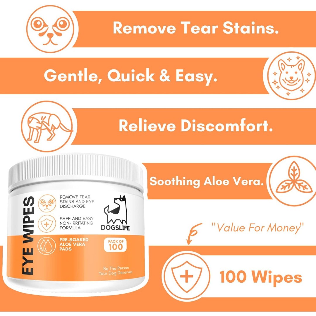 DogsLife Dog Eye Wipes Aloe Vera - Benefits 