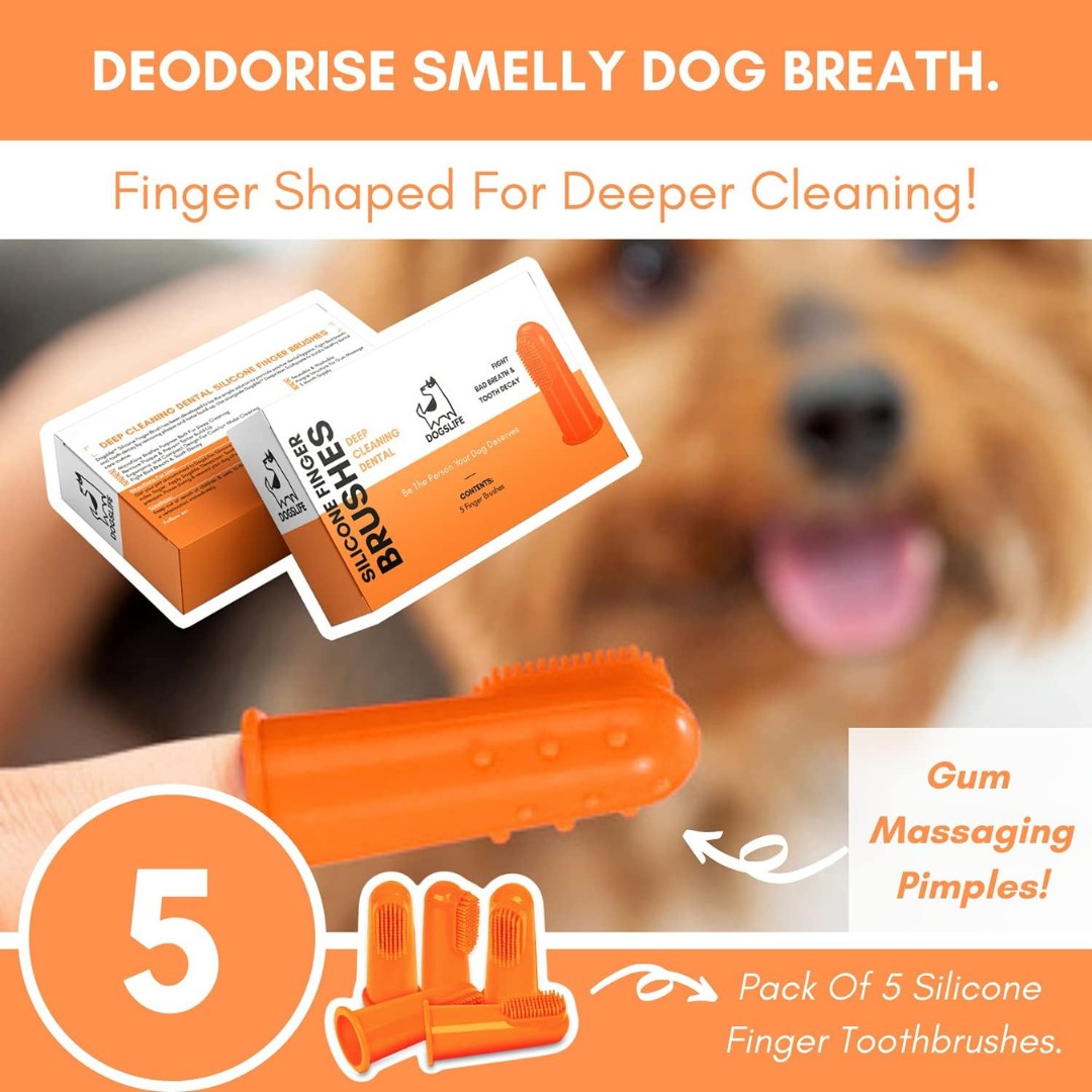 DogsLife Dog Silicone Finger Dental Brushes - Benefits 