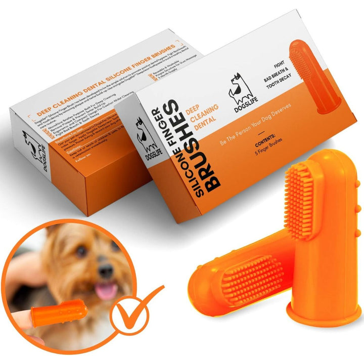 DogsLife Dog Silicone Finger Dental Brushes - Box