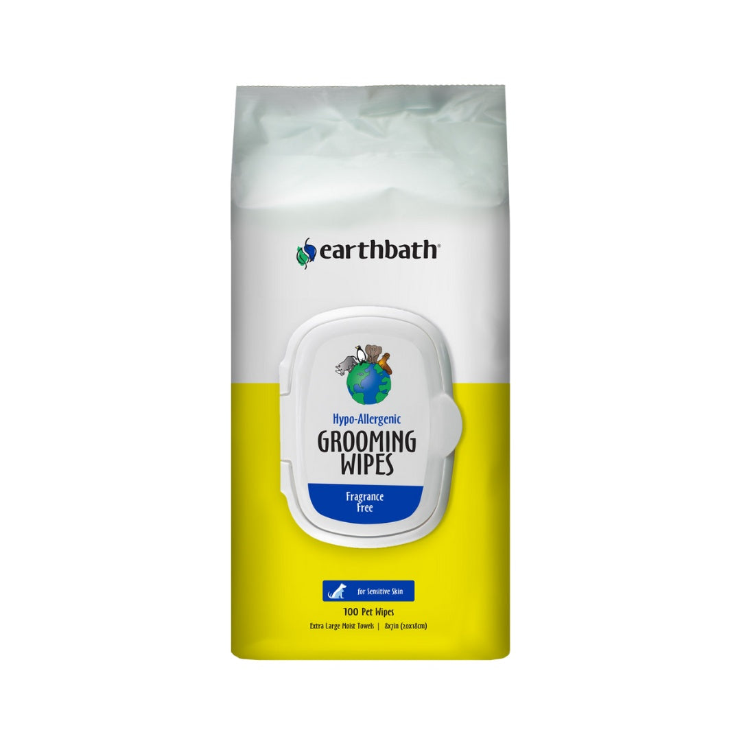 Earthbath Hypoallergenic Grooming Wipes – Fragrance Free