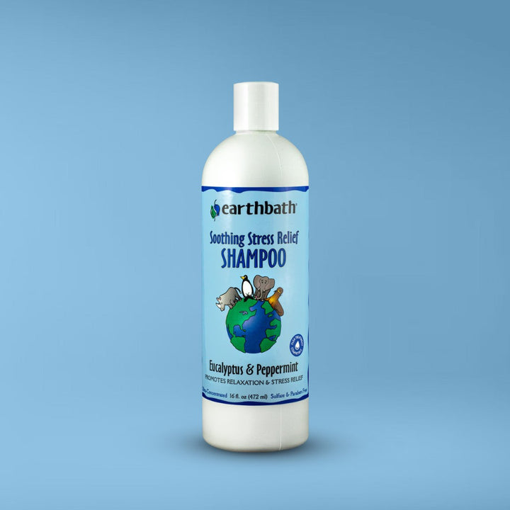Discover the calming benefits of nature with Earthbath Soothing Stress Relief Shampoo, expertly formulated with the essence of eucalyptus trees and peppermint plants.