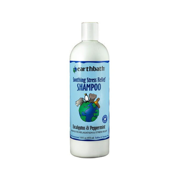 Discover the calming benefits of nature with Earthbath Soothing Stress Relief Shampoo, expertly formulated with the essence of eucalyptus trees and peppermint plants.