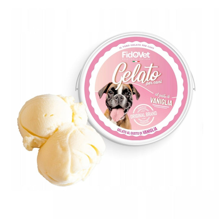 FidoVet Gelato Vanilla Ice Cream for Dogs - Nutritious and Refreshing Treat