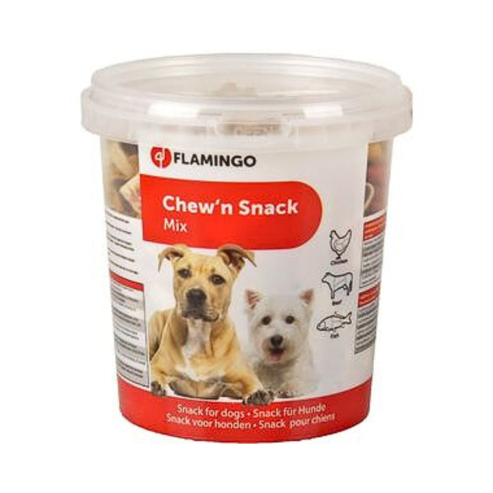 Flamingo Chew'n Snack Mix Bones Dog Treats - 500g pack