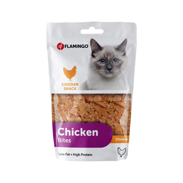 Flamingo Chicken Breast Cat Treats - Premium Chicken Snack for Feline Delight - Front Pouch