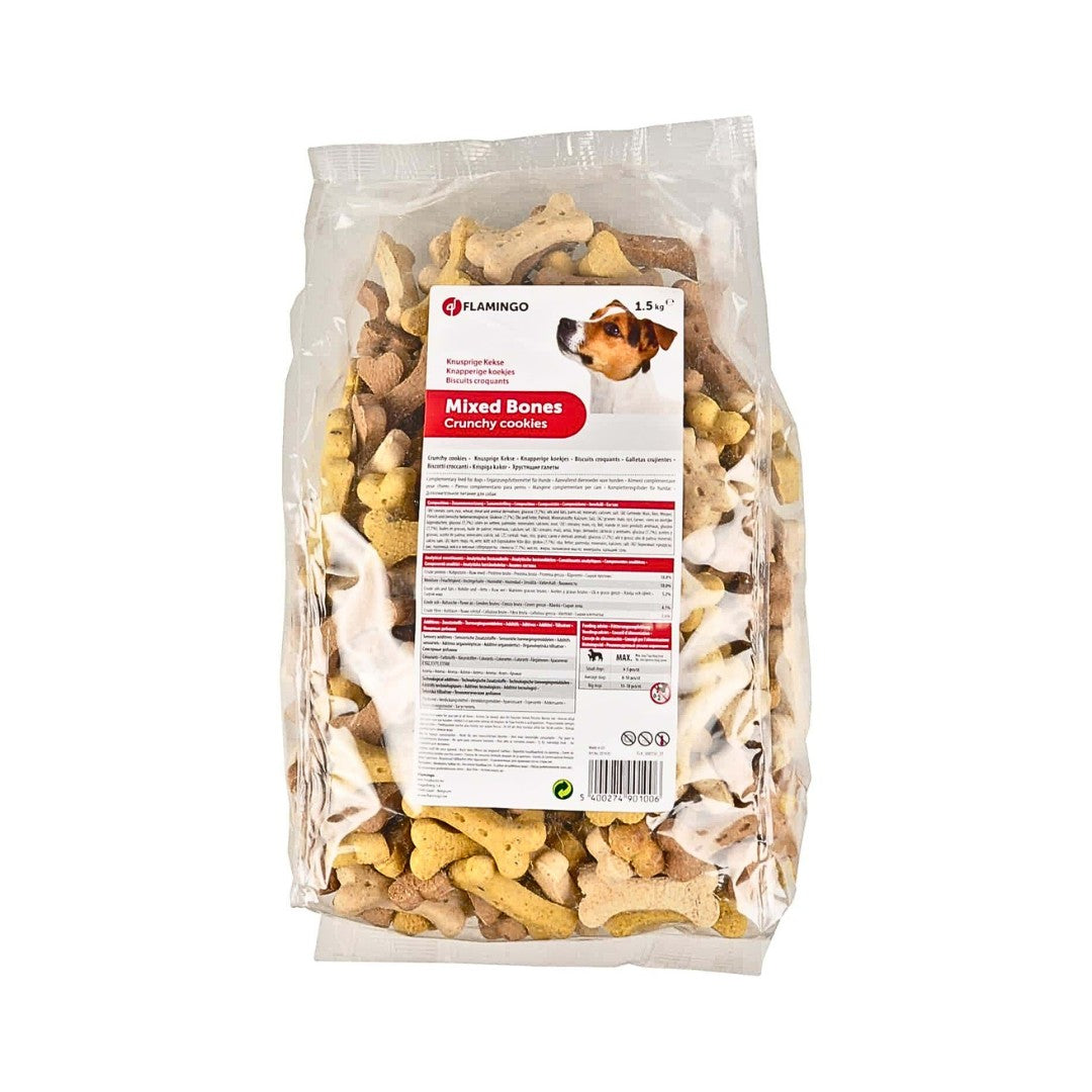 Flamingo Mixed Bones Dog Treats - Nutritious Treats for Dogs of All Breeds and Life Stages.1.5kg