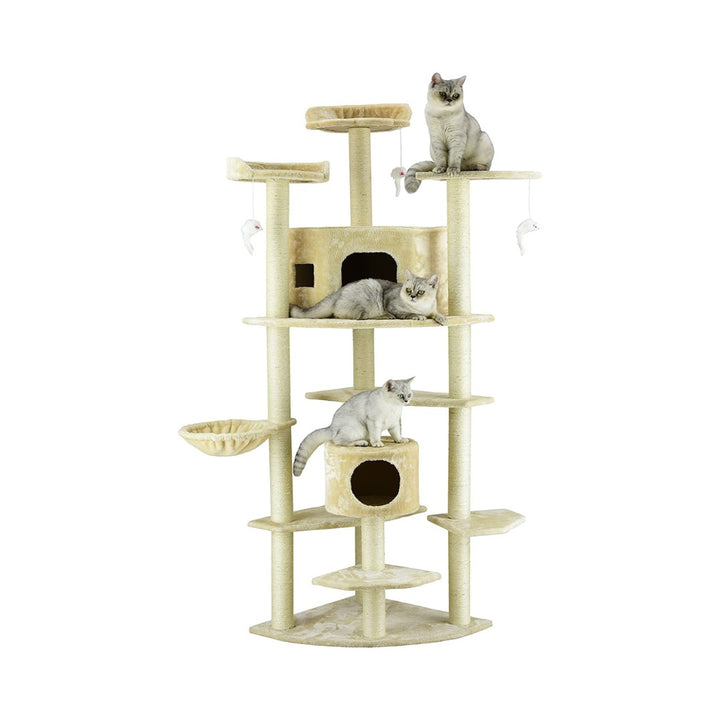 Go Pet Club Cat Tree Model is an all-inclusive cat tree suitable for families with multiple cats—the perfect fit for any corner in a modern pet owner's home with Cats Photo.