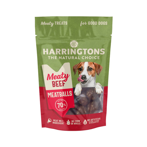 Indulge your furry friend with Harringtons Beef Meatballs – a delectable and wholesome treat with high meat content. These mouthwatering meatballs are irresistibly tasty and nutritious to your dog's diet. 