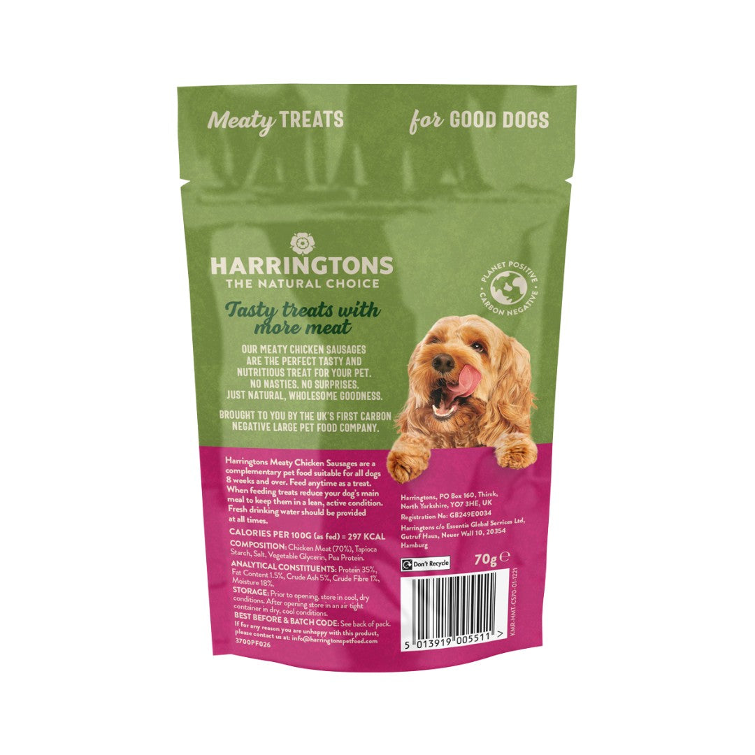 Harringtons Chicken Sausage High Meat Dog Treats - Grain-Free Treats for Dogs in Dubai - Back Bag