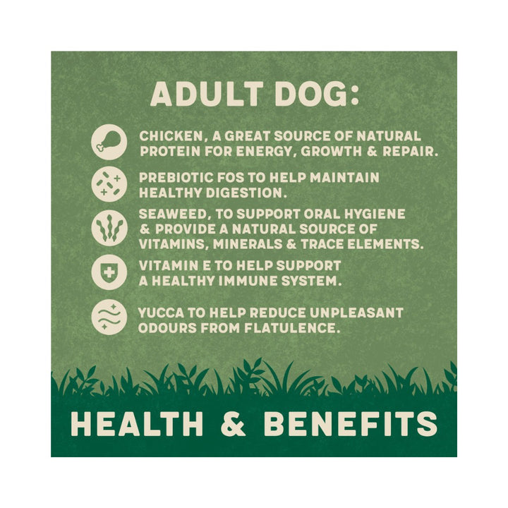 Harringtons Complete Chicken Adult Dry Dog Food. Suitable for all dogs aged 8 weeks and over, this dry dog food is made with meat as the No.1 ingredient How To Feed your dog.