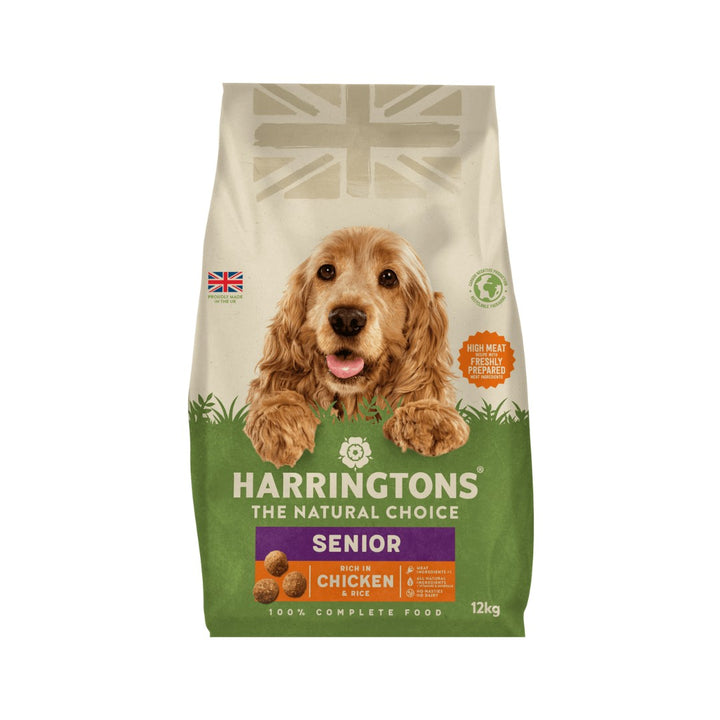Harringtons Chicken and Rice Senior Dog Dry Food - Front Bag