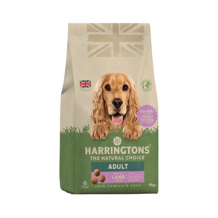 Harringtons Rich in Lamb & Rice is a dry dog food with natural ingredients that offer complete and wholesome nutrition suitable for dogs aged eight weeks and older Benefits 4kg.