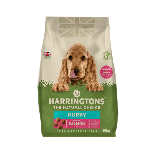 Harringtons Complete Salmon & Rice Puppy Dry Food - a specially crafted recipe full of natural ingredients that are perfectly balanced and complete for growing pups.