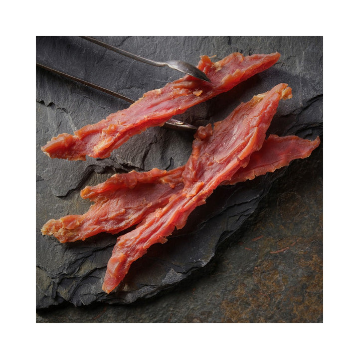 Harringtons Duck Jerky High Meat Dog Treats Our meaty duck jerky is the perfect tasty and nutritious treat for all dogs aged 8 weeks and over Food Photo.