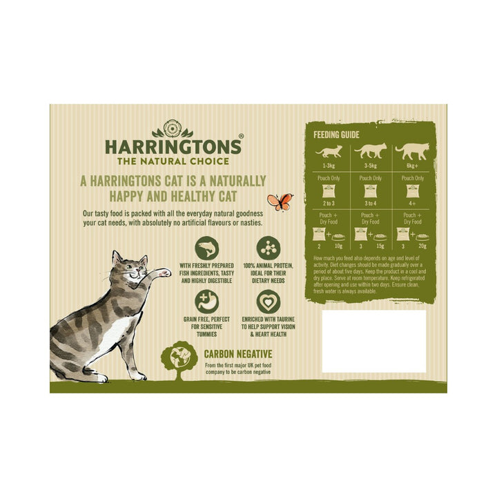 Harringtons Fish in Jelly Wet Cat Food For those cats who love a taste of the ocean. It is made with four varieties of freshly prepared fish ingredients Full.