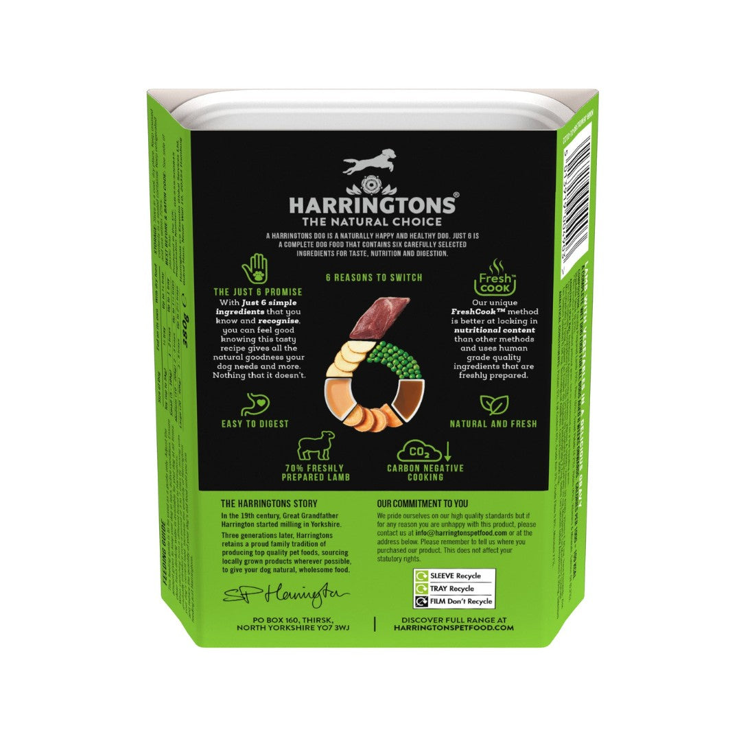 Harringtons Just 6 Lamb Grain Free Wet Dog Food - Back Try