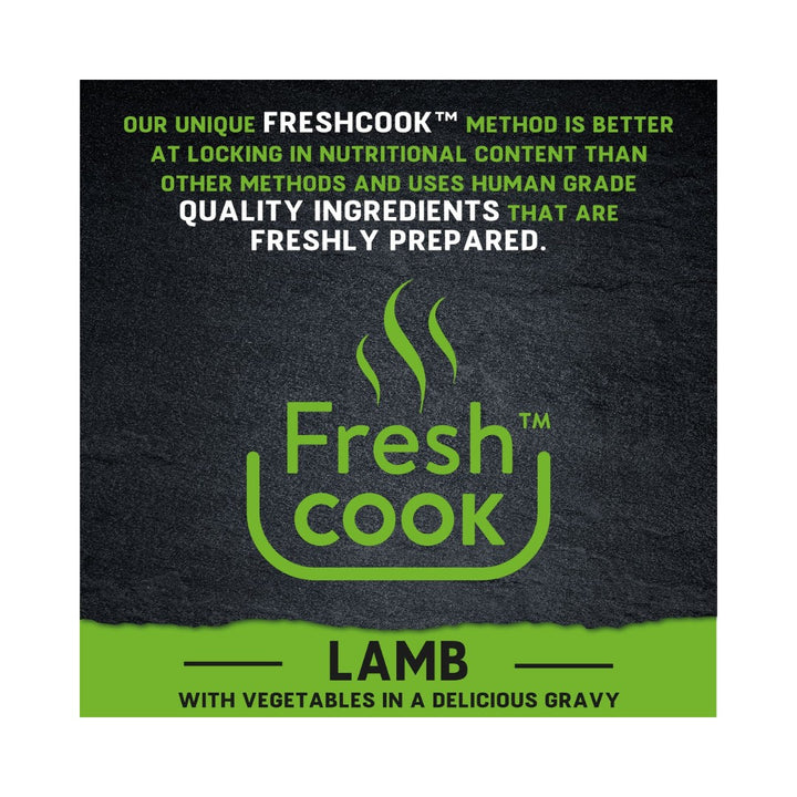 Harringtons Just 6  lamb with vegetables in a delicious gravy, is a complete dog food that includes six ingredients for optimal taste, nutrition, and digestion Fresh Food. 