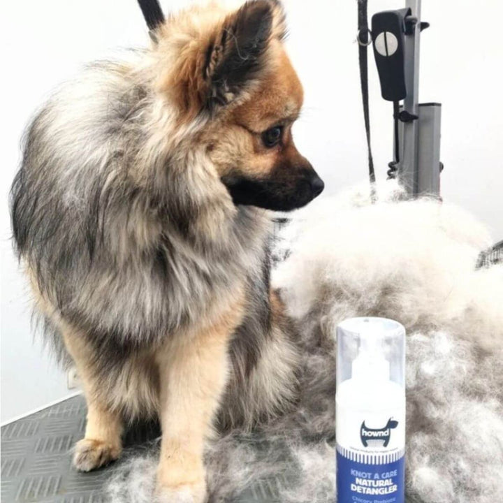 Hownd Knot A Care Natural Dog Detangler, free from silicone and pH balanced, allows you to untangle knots and tame curls and mats easily AD.