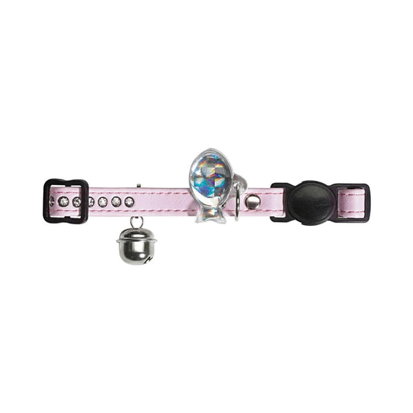 Hunter Art Luxus Cat Collar - A luxurious cat collar adorned with sparkling crystals, showcasing elegance and style - Color Pink