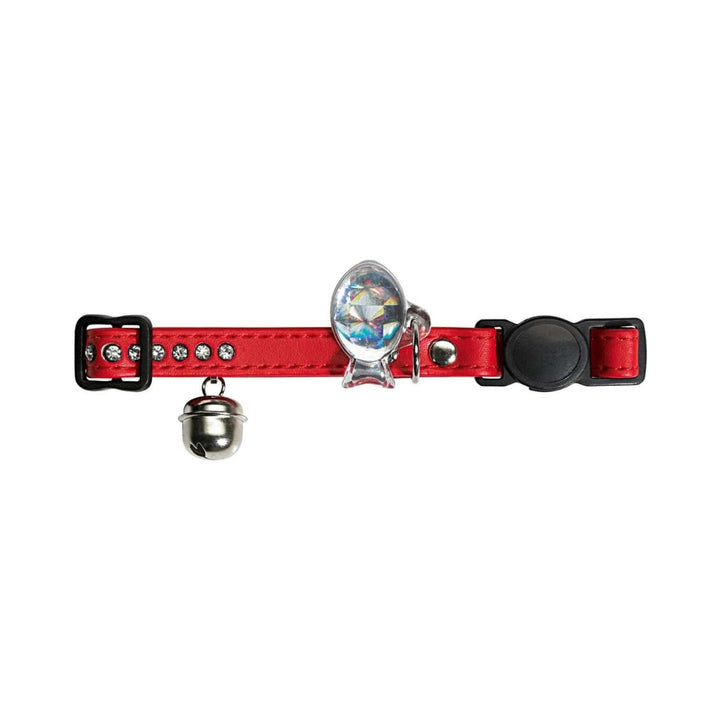 Hunter Art Luxus Cat Collar - A luxurious cat collar adorned with sparkling crystals, showcasing elegance and style - Color Red