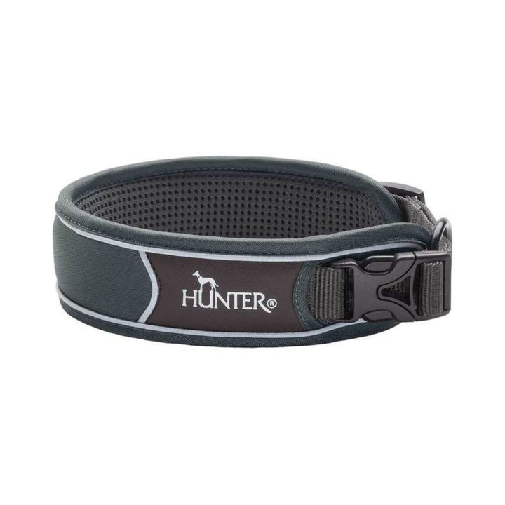 Hunter Divo Dog Collar Grey Side