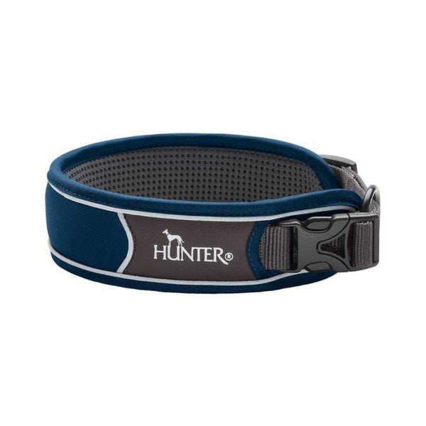 Hunter Divo Dog Collar Dark Blue Side