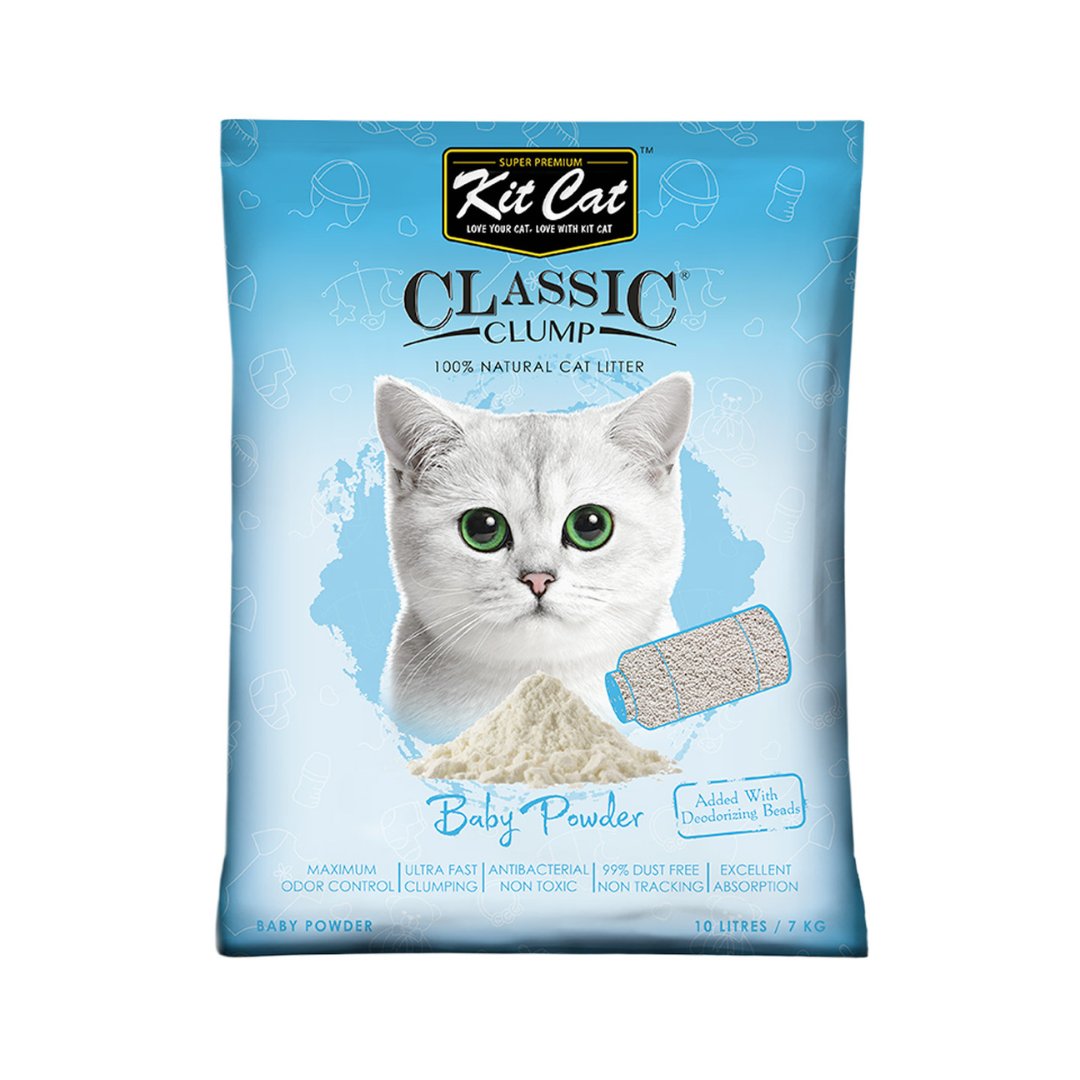 Kit Cat Classic Clump is a cat litter that has been enhanced with deodorizing beads and specially formulated by cat lovers to provide exceptional odor control and easy cleaning. 