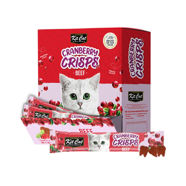 Kit Cat Cranberry Crisps Beef Box with 50 Sachets.