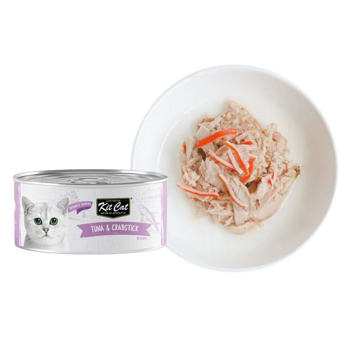 Close-Up of Kit Cat Tuna & Crab Wet Food Texture