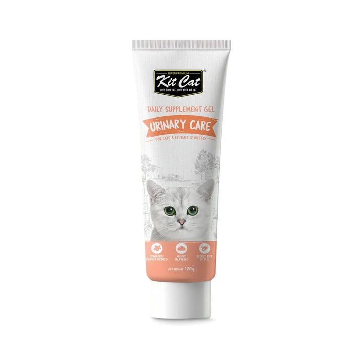 Kit Cat Urinary Care Gel for Cats in Dubai – 120g Cranberry-Infused Urinary Support.