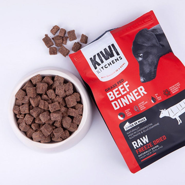 Freeze-Dried Grass-Fed Beef Dinner – Close-Up of the Kibble Texture