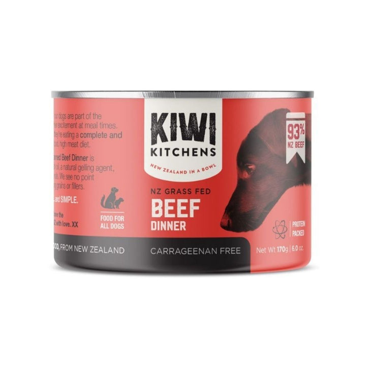 Kiwi Kitchens Grass Fed Beef Dinner Canned Wet Dog Food – Packaging Front