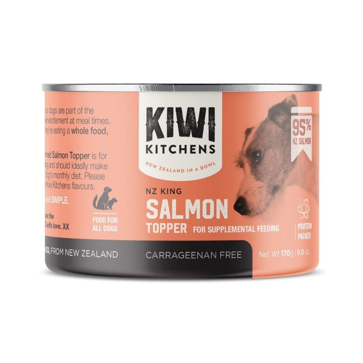 Kiwi Kitchens King Salmon Topper Canned Wet Dog Food – Packaging Front 170g