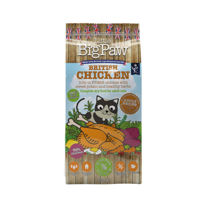 Little Big Paw British Chicken Cat Dry Food - Premium Grain-Free Nutrition for Adult Cats in Dubai, 1.5kg