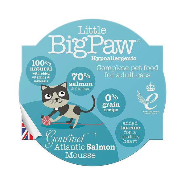Little Big Paw Gourmet Salmon Mousse Cat Wet Food - Front Pot