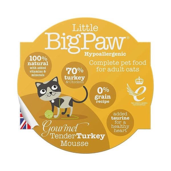 Little Big Paw Gourmet Turkey Mousse Cat Wet Food - Front Pot