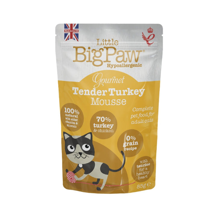 Little Big Paw Gourmet Turkey Mousse Cat Wet Food - Premium Nutrition for Cats in Dubai, 85g