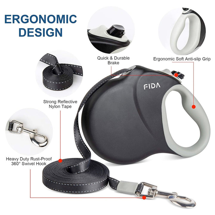 Fida Heavy Duty Retractable Dog Leash 26ft: Ultimate Freedom for Your Pup in Dubai