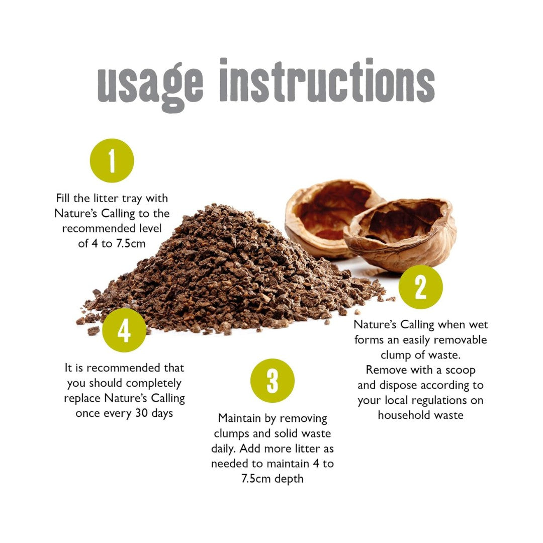 Natures Calling Biodegradable Cat Litter - Full Ingredients 