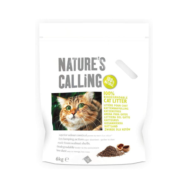 Natures Calling Biodegradable Cat Litter - Front 6kg