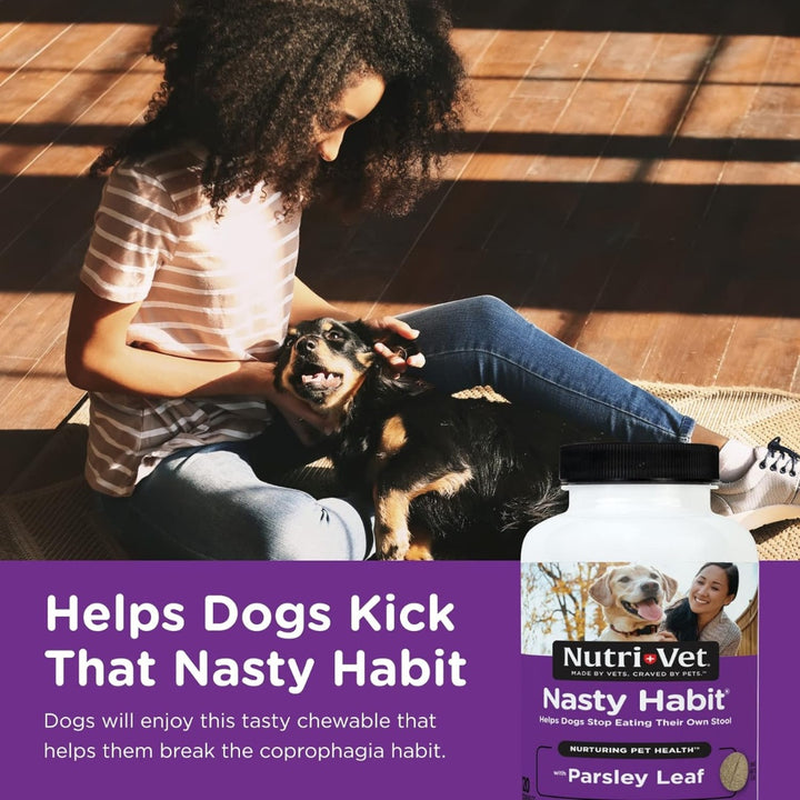 Nutri-Vet Dog Nasty Habit Chewable Tablets -Use