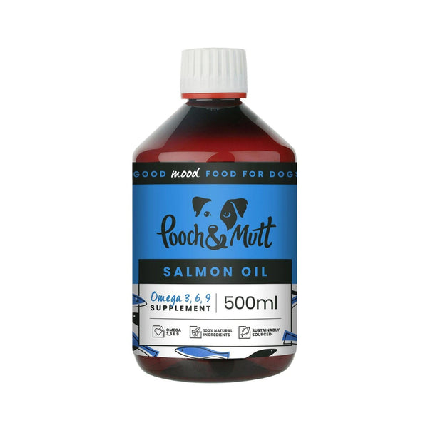 Pooch & Mutt Salmon Oil for Dogs - Front Bottle 