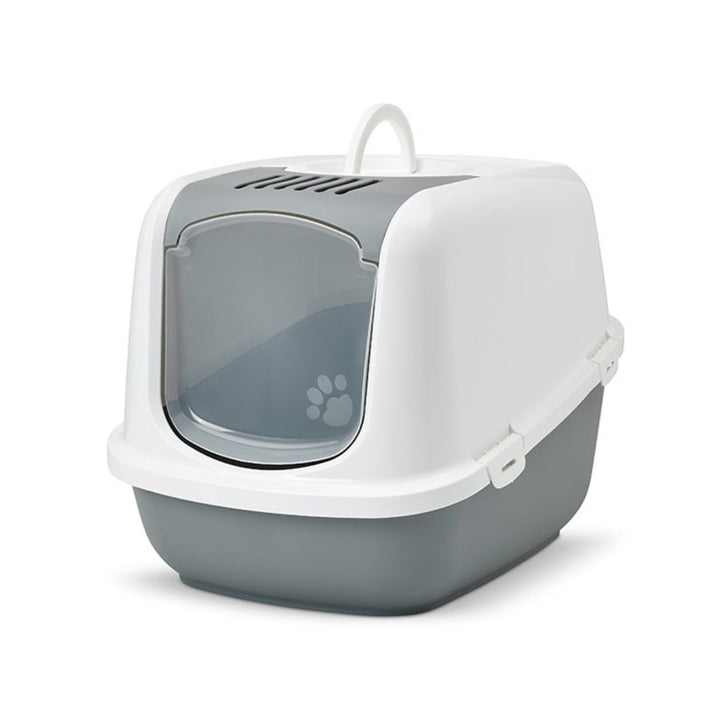 Savic Nestor Jumbo Cat Litter Box in Dubai – Extra-Large, Easy to Clean, Ideal for Multiple Cats Grey Color